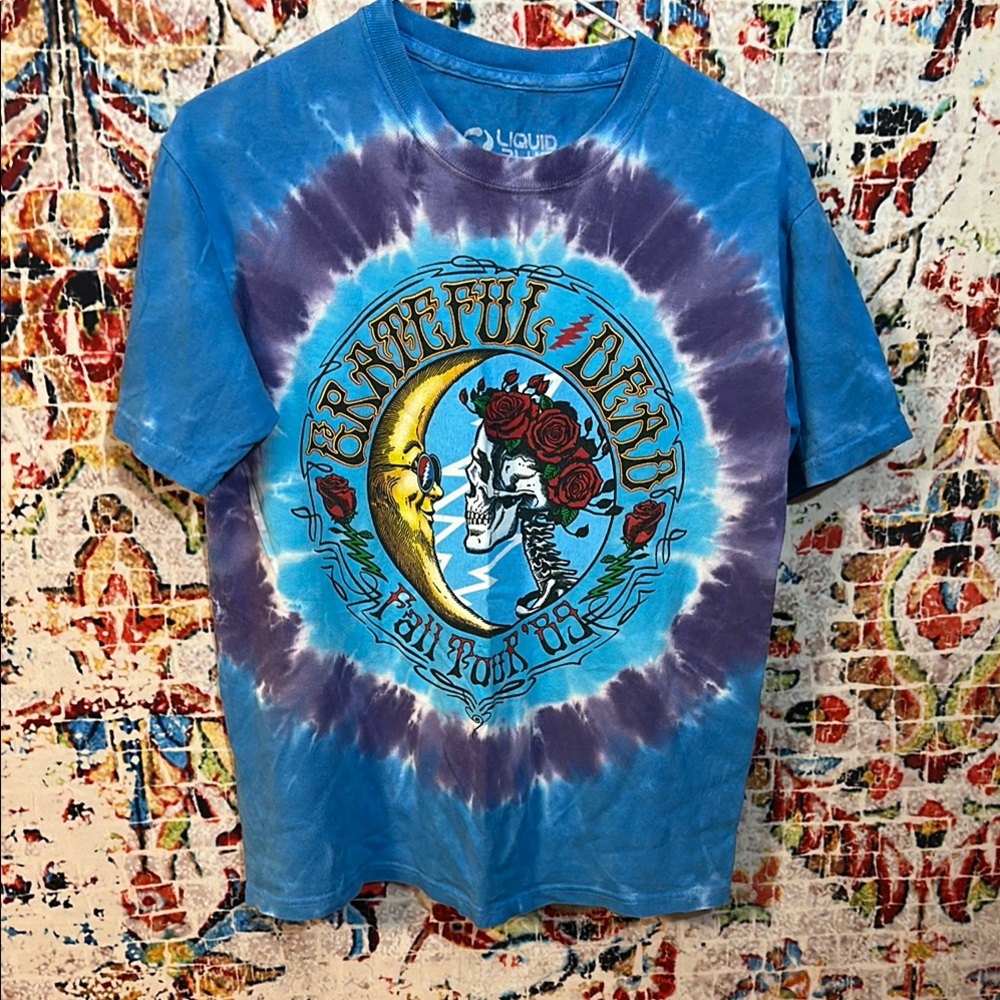 Liquid Blue Grateful Dead Skull Tie-Dye Tee
